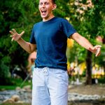 Fun playful standing